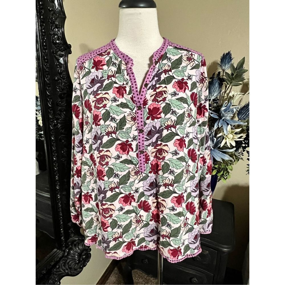 Matilda Jane Long Sleeve Floral Tunic Size Large